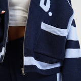 The Signature Knitted Bomber In Dusk