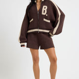 The Classic Knitted Shorts In Fudge