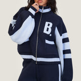 The Signature Knitted Bomber In Dusk