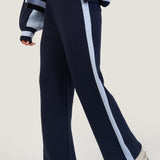 The Signature Knitted Wide Leg Sweatpants In Dusk