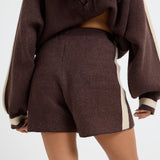 The Classic Knitted Shorts In Fudge