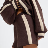 The Classic Knitted Shorts In Fudge