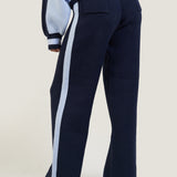 The Signature Knitted Wide Leg Sweatpants In Dusk