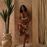 Amalfi cowl neck crop top