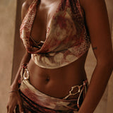 Amalfi cowl neck crop top