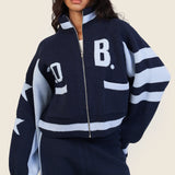 The Signature Knitted Bomber In Dusk