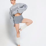 Cozy Knitted Oversized Jumper In Ash