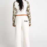 Camo wide leg joggers