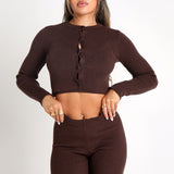 Espresso Cropped Cardigan
