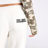 Camo wide leg joggers