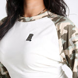 Camo cinched tee