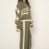 The Signature Knitted Bomber In Olive