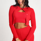 Cherry Cropped Cardigan