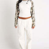 Camo cinched tee