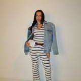 The Brooklyn Stripe Halter-neck Top