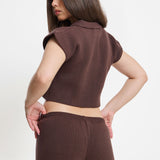The Manhattan Wide Leg Trousers In Coco