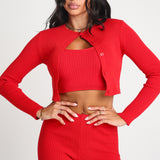 Cherry Cropped Cardigan