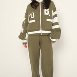 The Signature Knitted Bomber In Olive