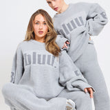 Cozy Knitted Oversized Jumper In Ash