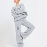 Cozy Knitted Oversized Jumper In Ash