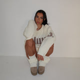 Cozy Knitted Oversized Jumper In Snow