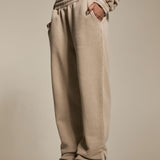 Latte Washed Straight Leg Jogger